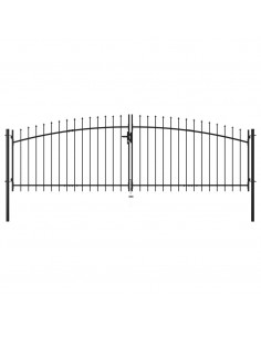 Cancello Doppio con Punte a Lancia 400x175 cm 2