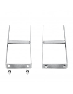 Picchetti di Terra 2 pz per Recinzione WPC in Acciaio 40 cm 2