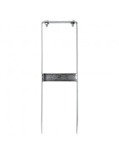 Picchetti di Terra 2 pz per Recinzione WPC in Acciaio 40 cm