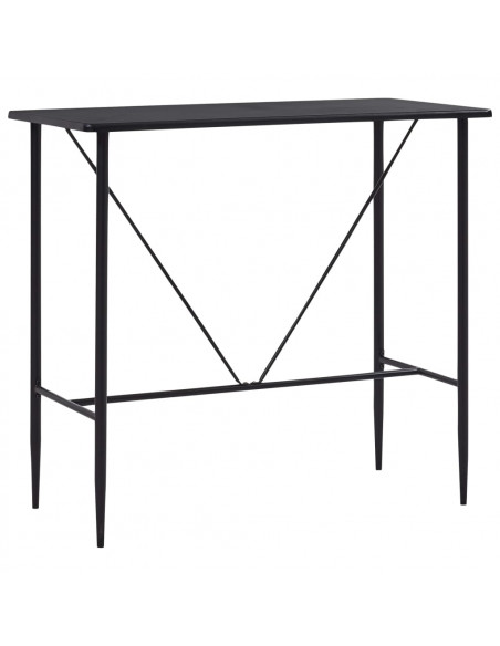 Tavolo da Bar Nero 120x60x110 cm in MDF