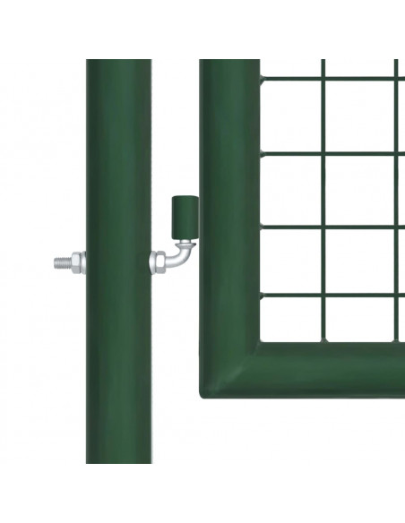 Cancello da Giardino a Rete in Acciaio 400x100 cm Verde