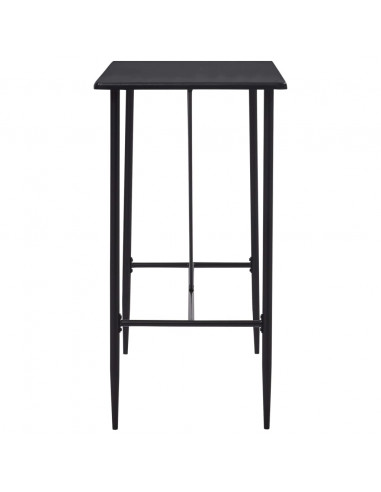 Tavolo da Bar Nero 120x60x110 cm in MDF