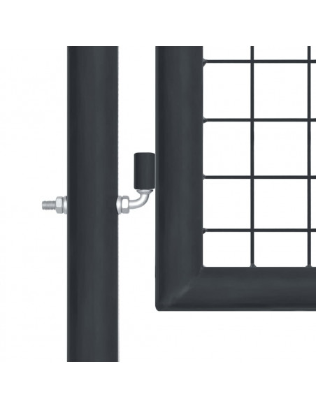 Cancello per Giardino in Acciaio Zincato 100x250 cm Grigio