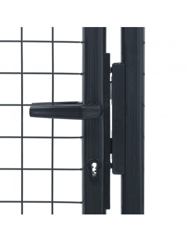 Cancello per Giardino in Acciaio Zincato 100x250 cm Grigio