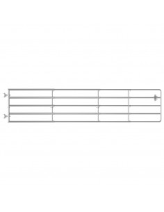 Cancello da Giardino in Acciaio 5 Sbarre (150-400)x90cm Argento 2