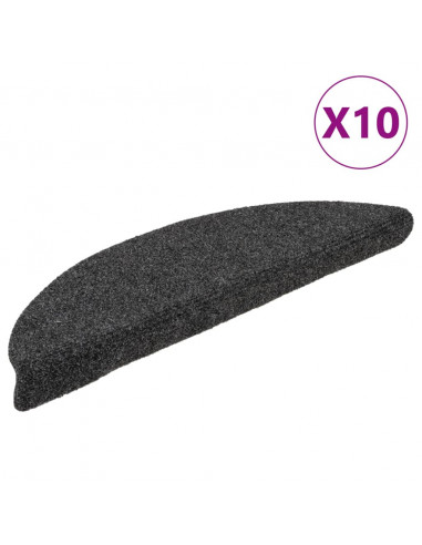 Tappetini per Scale 10 pz Antracite 56x17x3 cm Agugliati