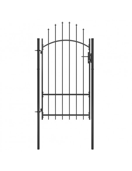 Cancello da Giardino in Acciaio 1x2,2 m Nero