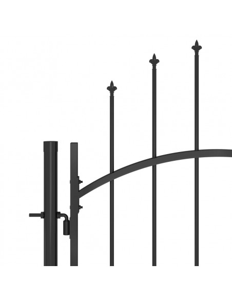 Cancello da Giardino in Acciaio 1x2,2 m Nero
