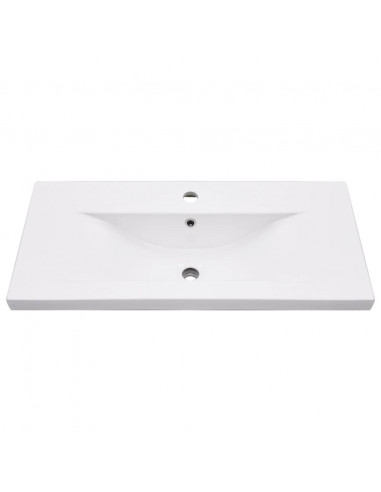 Telaio per Lavabo da Bagno con Lavabo Integrato Bianco in Ferro