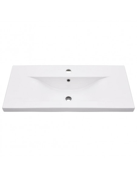 Telaio per Lavabo da Bagno con Lavabo Integrato Bianco in Ferro