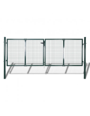 Cancello in Acciaio 306x150 cm Verde