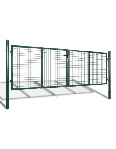 Cancello in Acciaio 306x150 cm Verde