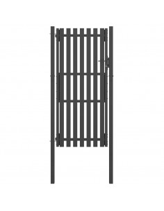 Cancello per Recinzione in Acciaio 1x2,5 m Antracite 2