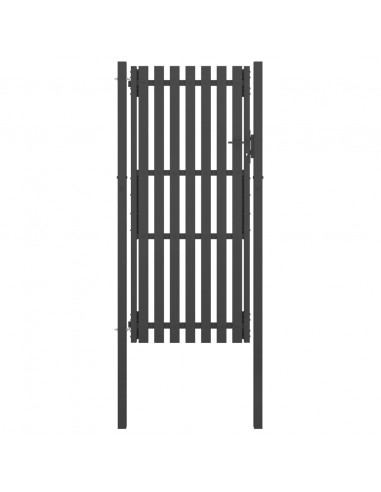 Cancello per Recinzione in Acciaio 1x2,5 m Antracite