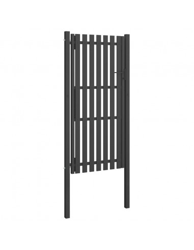 Cancello per Recinzione in Acciaio 1x2,5 m Antracite