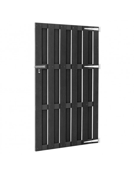 Cancello da Giardino in WPC 100x180 cm Grigio