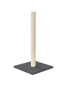 Palo Tiragraffi per Gatti Grigio Scuro 35x35x70 cm 2