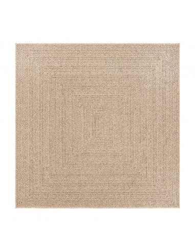 Tappeto ZIZUR 200x200 cm Aspetto Iuta per Interni ed Esterni