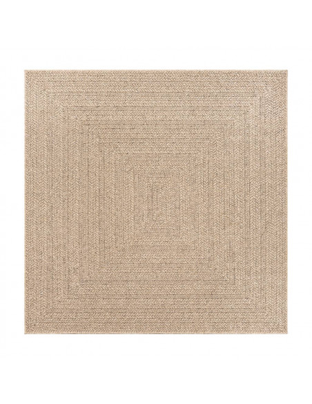 Tappeto ZIZUR 200x200 cm Aspetto Iuta per Interni ed Esterni