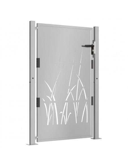 Cancello da Giardino 105x155 cm in Acciaio Corten Design Erba