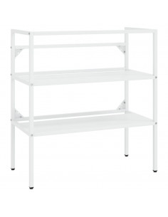 Struttura per Lavabo da Bagno Bianca 79x38x83 cm in Ferro