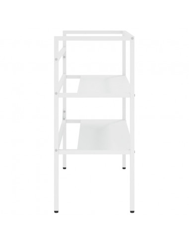 Struttura per Lavabo da Bagno Bianca 79x38x83 cm in Ferro