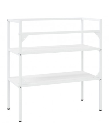 Struttura per Lavabo da Bagno Bianca 79x38x83 cm in Ferro