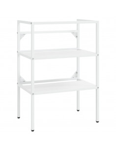 Struttura per Lavabo da Bagno Bianca 59x38x83 cm in Ferro