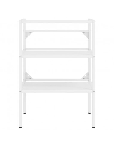 Struttura per Lavabo da Bagno Bianca 59x38x83 cm in Ferro