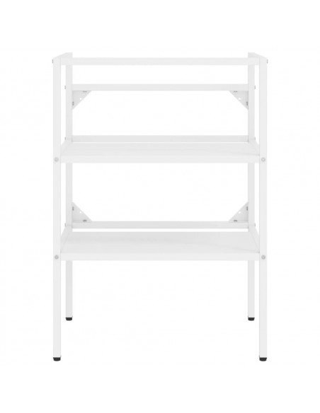 Struttura per Lavabo da Bagno Bianca 59x38x83 cm in Ferro