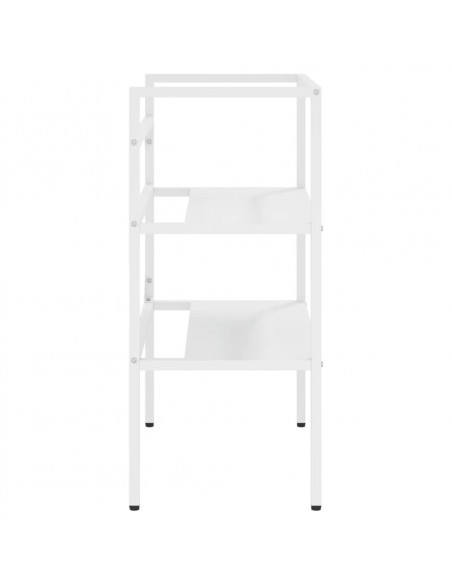 Struttura per Lavabo da Bagno Bianca 59x38x83 cm in Ferro