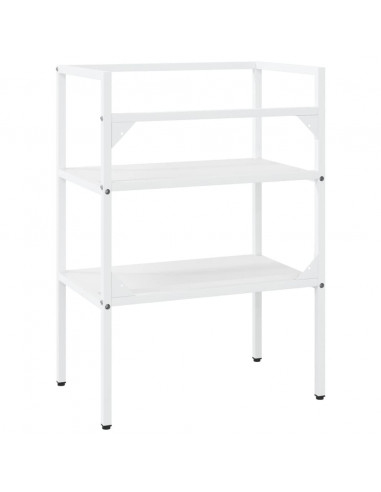 Struttura per Lavabo da Bagno Bianca 59x38x83 cm in Ferro