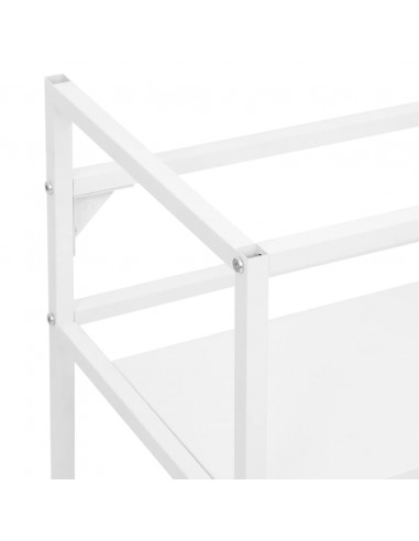 Struttura per Lavabo da Bagno Bianca 59x38x83 cm in Ferro