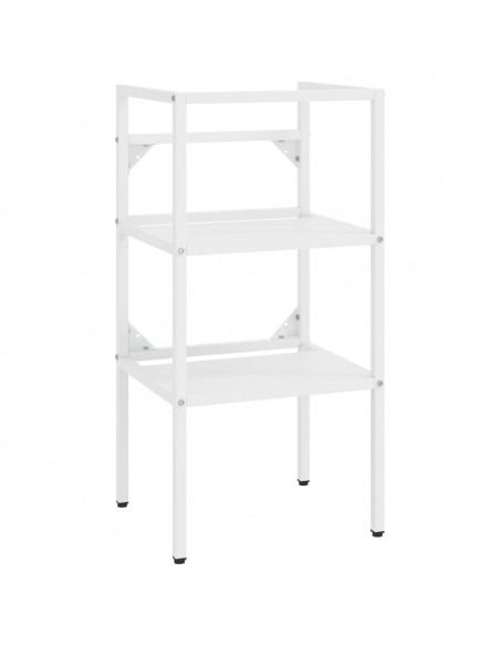 Struttura per Lavabo da Bagno Bianca 40x38x83 cm in Ferro