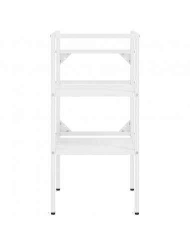 Struttura per Lavabo da Bagno Bianca 40x38x83 cm in Ferro
