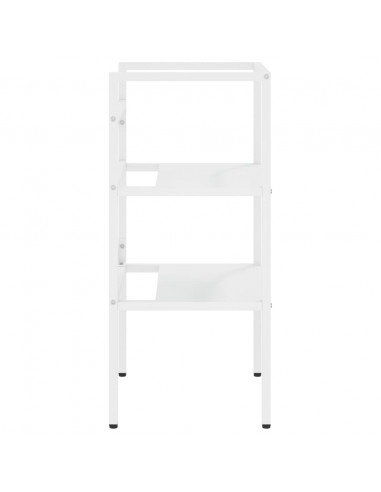 Struttura per Lavabo da Bagno Bianca 40x38x83 cm in Ferro