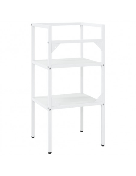 Struttura per Lavabo da Bagno Bianca 40x38x83 cm in Ferro