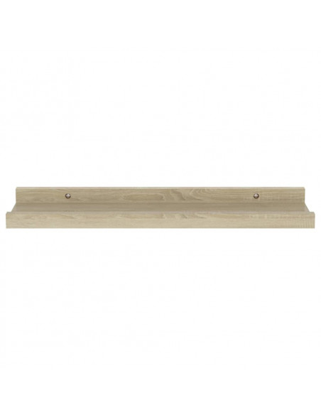 Mensole da Parete 2 pz Rovere Sonoma 40x9x3 cm