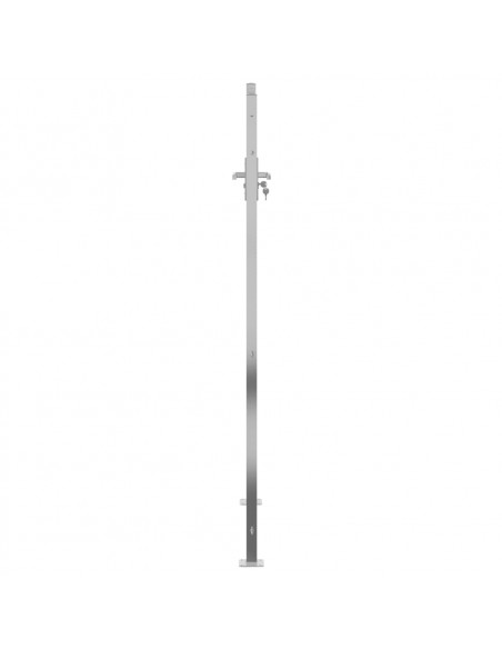 Cancello da Giardino 100x180 cm in Acciaio Inossidabile