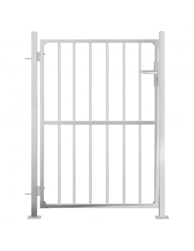 Cancello da Giardino 100x150 cm in Acciaio Inossidabile