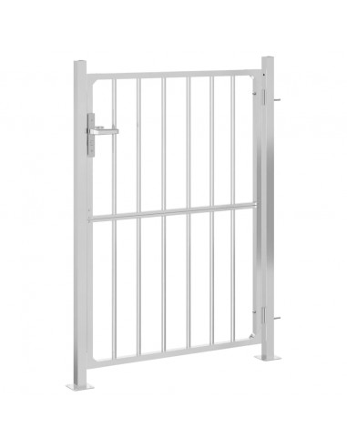 Cancello da Giardino 100x150 cm in Acciaio Inossidabile