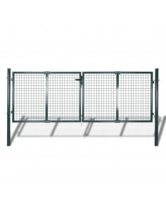 Cancello in Acciaio 306x175 cm Verde 2