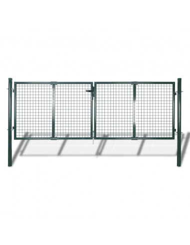 Cancello in Acciaio 306x175 cm Verde