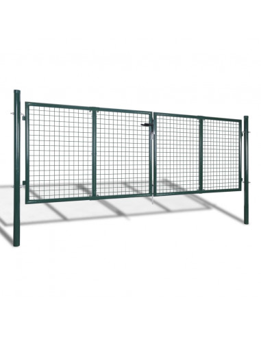 Cancello in Acciaio 306x175 cm Verde