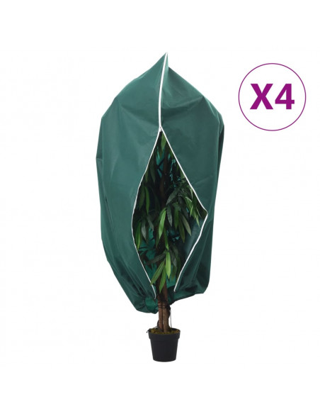 Coperture con Cerniera per Piante 4pz 70 g/m² 3,93x3 m