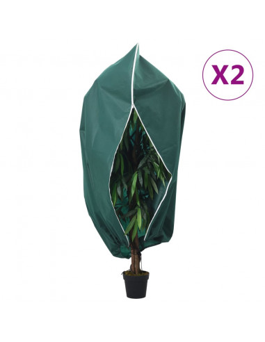 Coperture con Cerniera per Piante 2pz 70 g/m² 1,2x1,8 m