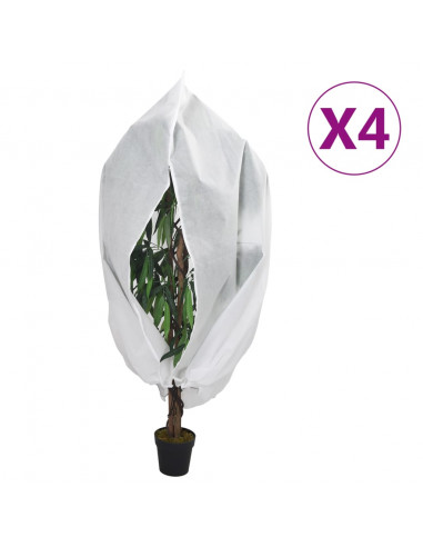 Coperture con Cerniera per Piante 4pz 70 g/m² 1x1,55 m