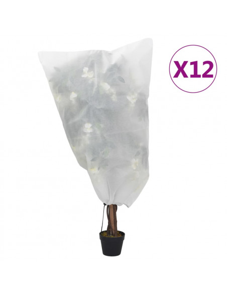 Coperture con Coulisse per Piante 12pz 70 g/m² 0,8x1,2 m