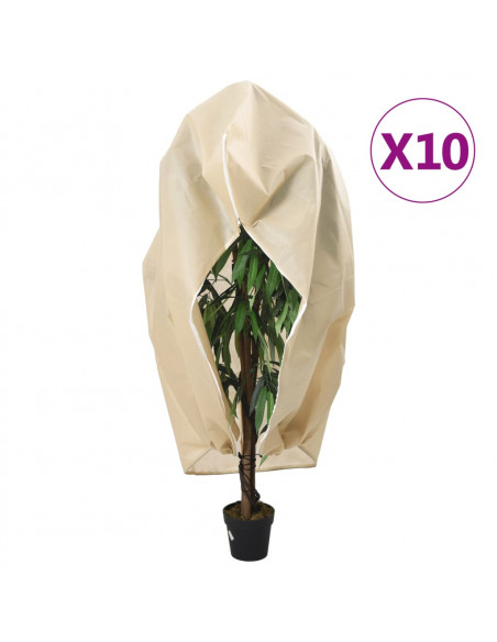 Coperture con Cerniera per Piante 10pz 70 g/m² 1x1,55 m