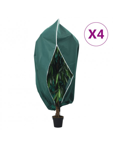 Coperture con Cerniera per Piante 4pz 70 g/m² 3,14x2,5 m